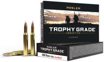 Nosler 48545 Trophy Grade  280Rem 140gr Nosler AccuBond 20 Per Box/10 Case