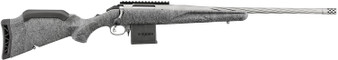 Ruger 46908 American II  Full Size 204 Ruger 10+1 20" Gun Metal Gray Cerakote Spiral Fluted Threaded Barrel & Alloy Steel Receiver w/Picatinny Rail, Gray Splatter Adj LOP Synthetic Stock