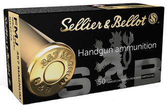 Sellier & Bellot SB357A Handgun  357Mag 158gr Full Metal Jacket 50 Per Box/20 Case