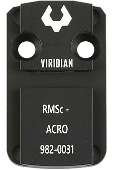 Viridian 9820031 RFX 44 Shield RMSc Mounting Adapter  Black Anodized