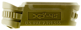 Springfield Armory XDS5002MFDE Backstrap Sleeve  made of Polymer with Flat Dark Earth & 1 Piece Design for 45 ACP Springfield XD-S with #2 Backstrap & 3.30" Barrel