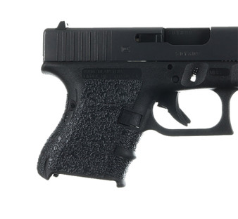 Talon Grips 117R Adhesive Grip  Compatible w/Glock 26/27/28/33/39 Gen4 w/Medium Backstrap, Black Textured Rubber