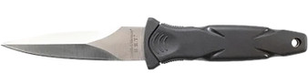 Smith & Wesson Knives SWHRT3 H.R.T.  3.50" Fixed Spear Point Plain Black TPR Handle Includes Sheath 7.5" OAL