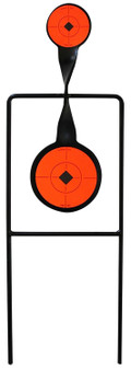 Birchwood Casey 46221 World of Targets Sharpshooter Rimfire Pistol/Rifle AR500 Steel Black/Orange Bullseye Illustration Impact Enhancement Motion