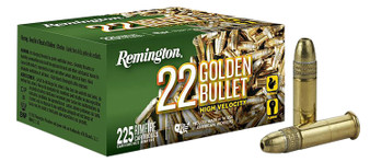 Remington Ammunition 21229 Golden Bullet Rimfire 22LR 36gr Plated Hollow Point 225 Per Box/10 Case
