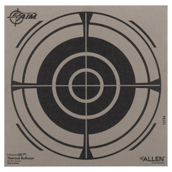 Allen 15794 Thermal Target  Bullseye Hanging Paper 8" x 8" Black/Gray