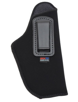 GrovTec US Inc GTHL14115R Inside The Pants  IWB Size 15 Black Suede Belt Clip Fits Large Semi-Auto 3-4" Barrel Right Hand