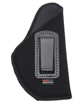 GrovTec US Inc GTHL14112R Inside The Pants  IWB Size 12 Black Suede Compatible w/Glock 26/27/33 Belt Clip Mount Right Hand