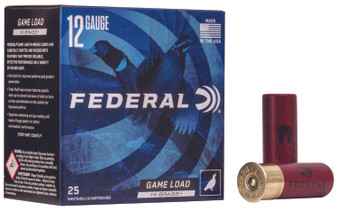 Federal H1264 Game-Shok High Brass 12Gauge 2.75" 1 1/4oz 4Shot 25 Per Box/10 Case