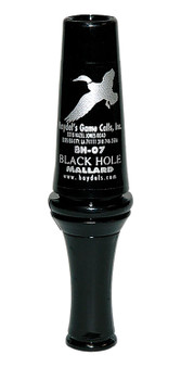 Haydel's Game Calls BH07 Black Hole  Open Call Double Reed Mallard Sounds Attracts Ducks Black Polycarbonate