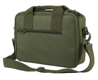 NcStar CPDX2971G VISM Double Pistol Range Bag w/Mag Pouches Heavy Duty Lockable Zippers For Compliance Padded Carry Handle Adjustable Shoulder Strap Green