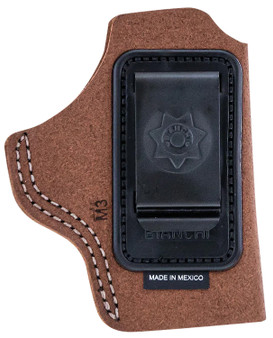 Bianchi 10382 6C  IWB Size 02 Tan Leather Belt Clip Fits 3" Barrels/Ruger/Colt/Charter Arms Right Hand