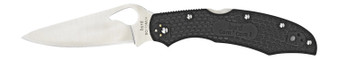 Spyderco BY03PBK2 Byrd Cara Cara 2 Lightweight 3.75" Folding Drop Point Plain 8Cr13MoV SS Blade Black  Textured FRN Handle Includes Pocket Clip