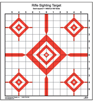 Action Target SI13100 Sighting Advanced Rifle Diamond Paper 100 yds Rifle 14" x 15" Red/White 100 Per Box