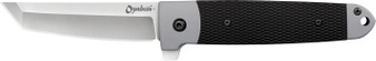 Cold Steel CS-26T Oyabun  3.50" Folding Plain 4034 Stainless Steel Blade/ Griv-Ex Black GRN w/TPR Inlay Handle