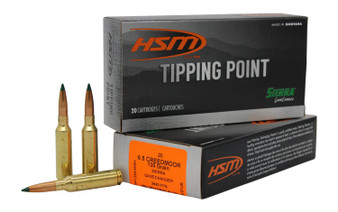 HSM 65CREEDMOOR4N Tipping Point  6.5 Creedmoor 130 gr Sierra GameChanger 20 Per Box/ 25 Case