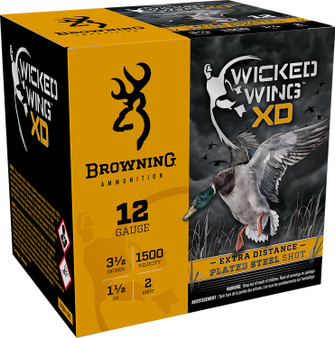 Browning Ammo B193411242 Wicked Wing XD  12Gauge 3.50" 1 1/2oz 2Shot 25 Per Box/10 Case