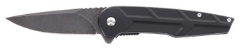 Schrade 1159329 Reckon  3.25" Folding Drop Point Plain Dark Stonewash D2 Steel Blade 4.40" Black Aluminum Handle