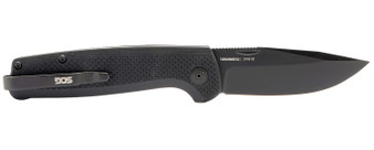 S.O.G SOGTM1005BX Terminus SJ 2.90" Folding Clip Point Plain Stonewashed Cryo D2 Steel Blade/ Blackout G10 Handle Includes Belt Clip