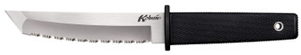 Cold Steel CS17TS Kobun  5.50" Fixed Tanto Serrated AUS-8A SS Blade/Black Checkered Kray-Ex Handle Includes Sheath