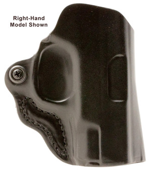 DeSantis Gunhide 019BB7WZ0 Mini Scabbard  OWB Black Leather Belt Slide Fits Springfield Prodigy w/wo Red Dot Fits 4.25" Barrel Left Hand