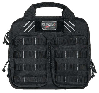 GPS Bags T1412PCB Tactical Double +2 Black 1000D Nylon Teflon Coating Holds 4 Handguns