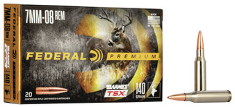 Federal P708C Premium  7mm-08Rem 140gr Barnes TSX 20 Per Box/10 Case