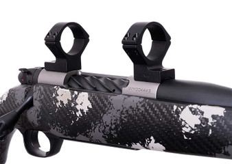 Weatherby W940705 Scope Mount/Ring Combo  Matte Black Alloy 1" Tube Weatherby Mark V Medium Rings Magnum 9-Lug Action