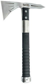 S.O.G SOGF182NCP Voodoo Hawk Mini 2.75" Blade 3Cr13MoV SS Blade Black Side Hammer Checkering w/"SOG" GRN Handle 12.50" Long Tomahawk