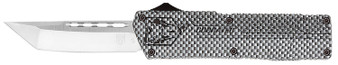 CobraTec Knives CFCTLWTNS Lightweight  3.25" OTF Tanto Plain D2 Steel Blade/Carbon Fiber Aluminum Handle Includes Pocket Clip