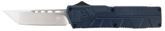 CobraTec Knives NYCTLWTNS Lightweight  3.25" OTF Tanto Plain D2 Steel Blade/NYPD Blue Aluminum Handle Includes Pocket Clip