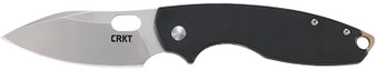 CRKT 5317D2 Pilar III 2.97" Folding Plain Stonewashed D2 Steel Blade, Black Textured G10 Handle