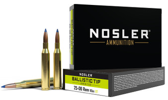 Nosler 40071 Ballistic Tip  25-06Rem 115gr Spitzer Ballistic Tip 20 Per Box/10 Case