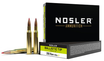 Nosler 40073 Ballistic Tip  280Rem 140gr Spitzer Ballistic Tip 20 Per Box/10 Case