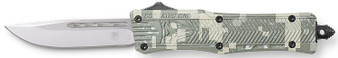 CobraTec Knives SADCCTK1SDNS CTK-1 American Flag Small 2.75" OTF Drop Point Plain D2 Steel Blade, 4.25" Digital Camo Aluminum Alloy Handle
