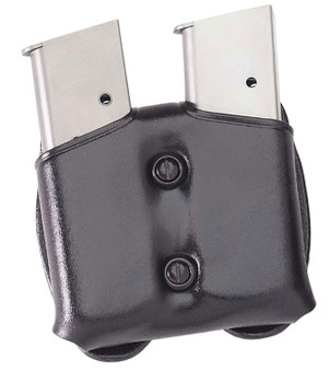 Galco CDM22B CDM Mag Carrier Double Black Leather Belt Loop Belts 1.50-1.75" Wide Compatible w/ Taurus PT140 Ambidextrous Hand