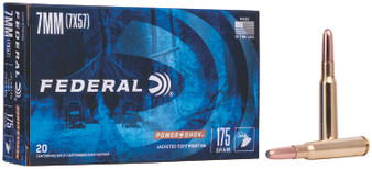 Federal 7A Power-Shok  7mmMauser 175gr Jacketed Soft Point 20 Per Box/10 Case