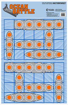 Action Target GSOCEAN100 Entertainment  Ships Paper Hanging 23" x 35" Blue/Red 100 Per Box