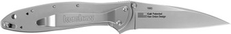 Kershaw 1660 Leek  3" Folding Drop Point Plain Bead Blasted 14C28N Steel Blade, Bead Blasted 410 Stainless Steel Handle Includes Pocket Clip
