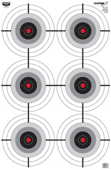 Birchwood Casey 37038 EZE-Scorer  6-Bullseye Paper Target 23" x 35" 100 Per Pack