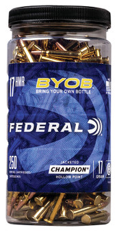 Federal 770BTL250 Champion Training BYOB 17HMR 17gr Speer TNT Jacketed Hollow Point 250 Per Box/8 Case