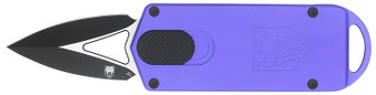 CobraTec Knives CTASPPUR ASP  1.94" OTF Dagger Plain D2 Steel Blade, 3.31" Purple Aluminum Handle