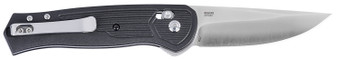 CRKT 7170 SERO EDC 3.02" Folding Plain Satin S35VN Blade, Black Textured GRN Handle