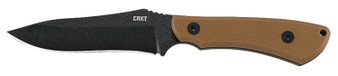 CRKT 2083 Ramadi  4.37" Fixed Plain Black Matte Baked-On Anti Rust SK-5 Steel Blade/Coyote Textured G10 Handle Includes Sheath