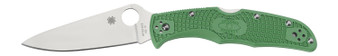 Spyderco C10FPGR Endura 4 Lightweight 3.75" Folding Clip Point Plain VG-10 SS Blade Green Bi-Directional Texturing FRN Handle Includes Pocket Clip