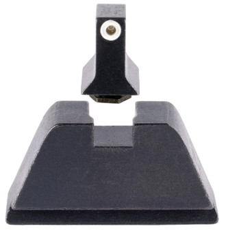 Trijicon GL201C601136 Suppressor/Optic Height Sights  Green/Tritium White Outline Front Sight-Black/Blank Rear Sight Glock 17/17L/19/22 Standard Frame