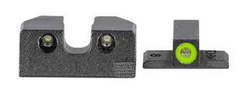 Meprolight USA 401103111 Hyper-Bright  Green Tritium Green Outline Front Sight-Green Tritium Black Outline Rear Sig Sauer P-Series