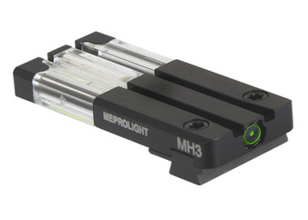 Meprolight USA 631163108 FT Bullseye Rear Sight Green/Tritium Fiber Optic, Black Frame, Fits Sig Sauer P365, Dovetail