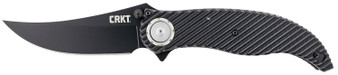 CRKT 2640 Clever Girl  4.10" Folding Plain Black Powder Coated D2 Steel Blade/ Black G10 Handle Includes Pocket Clip