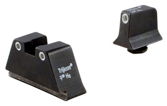 Trijicon 600689 Suppressor/Optic Height Sights  Green/Tritium White Outline Front Sight-Green/Tritium White Outline Rear Sight Glock 20/21 Large Frame